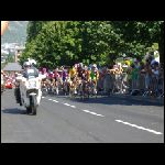 Verfolgergruppe  am Schlussanstieg La Toussuire 2006.JPG